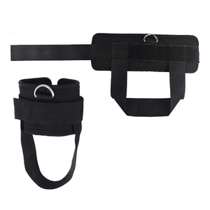 Sangles de cheville personnalisables Geo Brother Co, légères, rembourrées en caoutchouc, légèrement extensibles, avec fermeture à boucle pour la musculation avec câble - Product Image 2