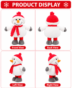 Muñeco de Nieve Pequeño de Peluche, Adorable Muñeco de Nieve de Felpa, Cojín de Peluche con Temática Invernal, Regalo Personalizado OEM al por Mayor - Product Image 3