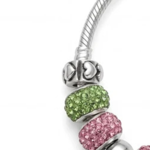   Bracelet élégant pour femme 2026 Boule Skyline Fireball, bijoux perlés en cristal vert, bracelet de charme pour sororité, tendance - Product Image 2