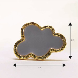 Wholesale Handmade Brass Cloud Cabinet <b>Knobs</b> Gold & Grey Drawer Door Pulls Decorative Vintage Furniture Handles <b>Dresser</b> <b>Knobs</b> - Product Image 2