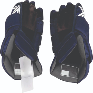 Ice Hockey Gloves Full Finger Navy Blue Polyester <b>Hook</b> And Loop Closure Unisex All Seasons Sports Protective Gear - Product Image 3