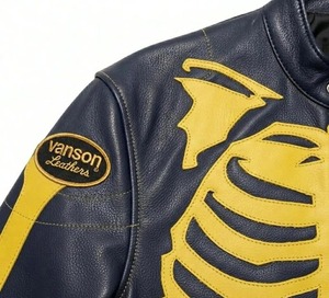 Blouson de moto en cuir Vanson Skeleton, cuir de vache véritable, chauffant, écologique, coupe-vent, couleur unie, manches classiques, homme - Product Image 4