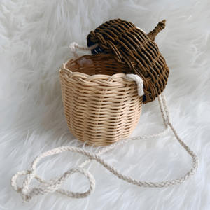 Nouveautés sortie enfants sacs rotin gland mignon épaule sacs à main enfants bandoulière été sac ludique - Product Image 3