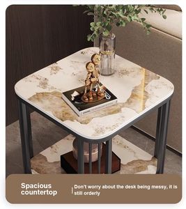 Modern Iron Rock Slab Edge Foldable Durable <b>Small</b> <b>Coffee</b> <b>Table</b> for Balcony Living Room Household Unit Simple Suspended - Product Image 5