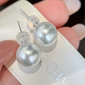 Boucles d'oreilles en perles d'eau douce naturelles avec crochet d'oreille en chanvre dégradé de 4 à 10 mm légèrement imparfaites en argent 925 parfaitement assorties - Product Image 3