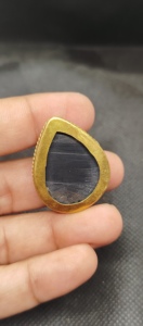 Anillos y Colgantes de Latón Hechos a Mano, Piedras Preciosas para Joyería, Wollastonita 100% Natural, Colgante Ranurado, Gemas Sueltas - Product Image 5