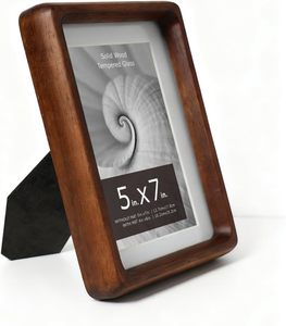 Wood Picture <b>Frame</b> Natural Solid Oak Wood Photo <b>Frame</b> with Real Tabletop & <b>Wall</b> Mount Horizontal/Vertical Display Home Decor - Product Image 2