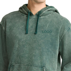 Sudadera con Capucha de Felpa Lavada de Primera Calidad, Unisex, Mezcla de Algodón, Estilo Casual Urbano, Otoño, Servicio OEM, Bolsillo Delantero, Corte Holgado - Product Image 5