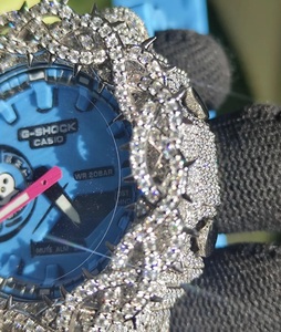 Gold Black Diamond Iced Out Moissanite Watch Hip Hop Jewellery Bust Down Luxury Wrist Watch VVS1 <b>Gift</b> - Product Image 4
