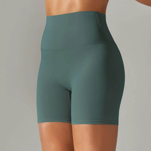 Shorts de yoga pour femmes de haute qualité, shorts chauds respirants en spandex et polyester, taille élastique, polaire chaude pour l'hiver - Product Image 1