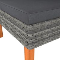 2 Stück Corner Garden Sofas Poly Rattan und massives Eukalyptus holz Langlebige und stilvolle Outdoor-Eck sitze