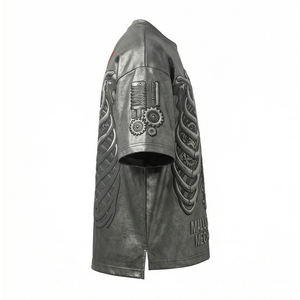 Camiseta Urbana Metálica para Hombre, Estilo Oversize, Diseño Brillante, Premium, Casual, Europa, Estados Unidos, MALUZA INDUSTRIES - Product Image 4