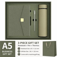 Ensemble cadeau d'affaires de luxe personnalisé avec logo, 3 pièces : carnet, stylo à bille, gobelet isotherme pour les anniversaires d'entreprise, le Nouvel An, la fête des pères