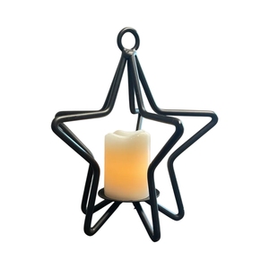 Elegant Gold Metal Wire Christmas <b>Tree</b> Candle Holder with Star <b>Topper</b> for Tabletop & Fireplace Mantel Holiday Decor - Product Image 6