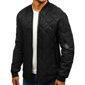 Custom Made Slim Fit <b>Men's</b> Winter Bomber <b>Jacket</b> High Street Style Stand Collar Quick Dry Breathable Windproof <b>Long</b> Sleeves - Product Image 5