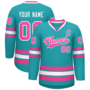 Custom Sublimated Ice Hockey Jersey Men's Full Sleeve <b>Red</b> Black Yellow Striped Mesh Polyester Breathable Apparel - Product Image 2