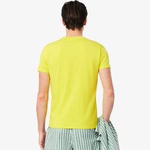 <b>Mens</b> Yellow Short Sleeve Crew Neck Cotton T-<b>Shirt</b> Custom Logo OEM ODM Wholesale Apparel - Product Image 5