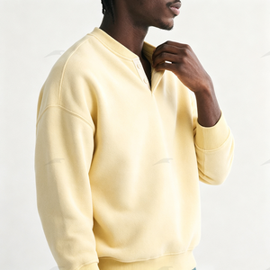<b>Men's</b> <b>Long</b> <b>Sleeve</b> <b>Henley</b> Shirt Button Up Collar Solid Color Knitted Cotton Casual Pullover Regular Fit Autumn Wear - Product Image 2