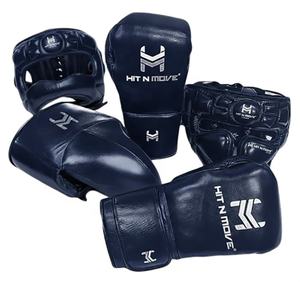 Conjunto de entrenamiento de boxeo personalizado Hit N Move con guantes elegantes, protector de cabeza y protector de ingle para práctica de sparring profesional - Product Image 5