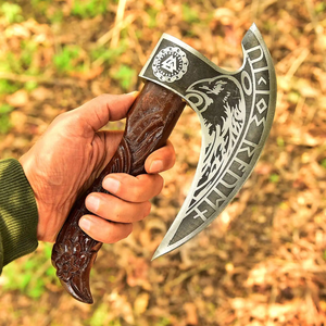 Couteau à pizza professionnel LEGACY BLADES en acier au carbone avec manche en bois, gravure personnalisée, vente en gros - Product Image 2