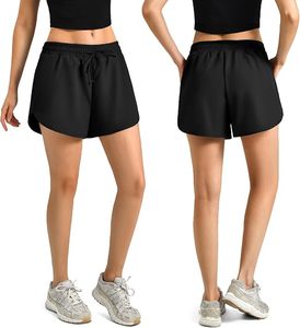 Meilleure vente d'été : Short de sport pour femme à taille mi-haute élastique, léger, pour la course, l'entraînement athlétique, la gym, avec cordon de serrage, pour usage décontracté - Product Image 1
