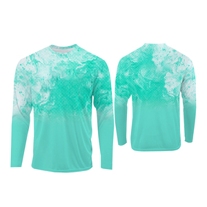 Camisetas de Pesca de Secado Rápido con Estampado Personalizado al Por Mayor a Precio de Fábrica, Manga Larga, Protección UPF/SPF Anti-UV para Deportes al Aire Libre - Product Image 1