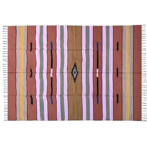 Artisan Handloom Cotton Dhurrie <b>Rug</b> in <b>Traditional</b> Kilim Pattern Ideal for Hallways and High Use Areas - Product Image 6