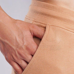 Men Canvas <b>Trousers</b> with <b>Elastic</b> Waistband Relaxed Fit Straight Pattern Lightweight Breathable Fabric Perfect for Casual Days - Product Image 5