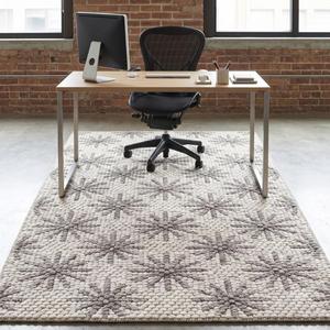 Handwoven <b>Cream</b> <b>Grey</b> Solid Color Wool Anti-Slip Modern Minimalist Area <b>Rug</b>-Home & Commercial Use Floor Carpet - Product Image 5