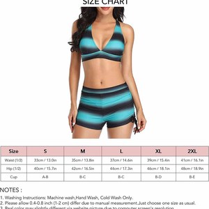 Ensemble de bikini dégradé en gros, haut dos nu et short, maillot de bain séchage rapide en Spandex et Polyester, deux pièces pour la plage - Product Image 6