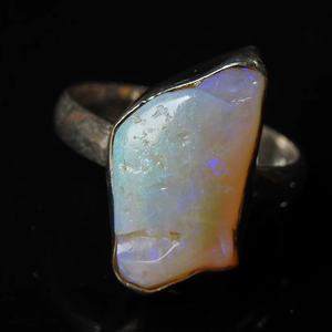 Anillo de Ópalo Natural Australiano Pulido con Engaste Clásico, Regalo para Ella, Joyería de Moda para Bodas y Fiestas, Nueva Llegada - Product Image 1