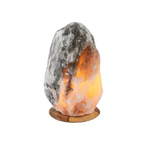 Lampes de sel de l'Himalaya grises de luxe, best-sellers, lampes de table en cristal sculptées à la main avec logo personnalisé, services de fabrication OEM - Product Image 1