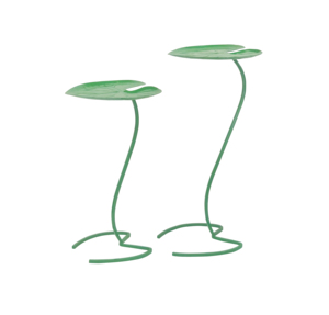 Metal Lily Pad Side <b>Table</b> Decorative Indoor-Outdoor <b>Garden</b> Accent Plant Stand Reusable Multi-Purpose Decor - Product Image 1