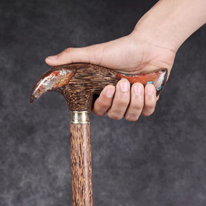 Canne en bois artisanale avec finition élégante, bâton de marche écologique en bois, bâton de marche en bois dur décoratif en gros - Product Image 1