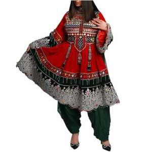 Precios al por mayor de alta calidad, MOQ bajo, vestido tradicional afgano para mujer, bordado, mangas largas, vestidos afganos Kuchi para damas - Product Image 1