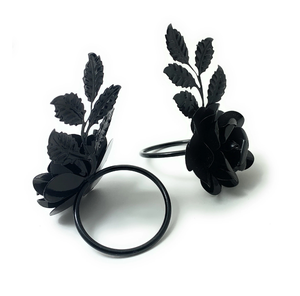 Porte-serviettes en métal de luxe avec motif feuille, nouvelle conception, à prix avantageux - Product Image 2