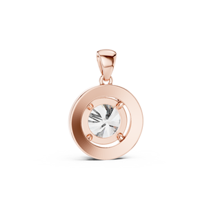 Pendentif en or rose avec diamant certifié IGI, taille brillant, serti halo, pour femme, idéal pour fiançailles, fête ou cadeau, bijou - Product Image 4