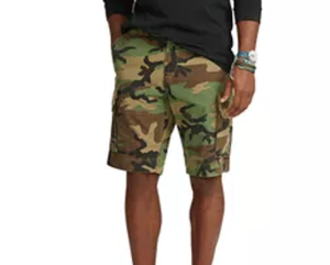 Men's Camouflage Cargo Shorts Mid Waist Button Fly 100% Cotton Canvas Breathable Bermuda Shorts Casual Style - Product Image 6