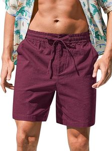 Pantalones Cortos de Lona para Hombre, Cintura Elástica, Casuales, 100% Poliéster, Secado Rápido, Ecológicos, Transpirables, para Verano - Product Image 4