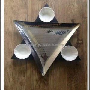 Servidor de aperitivos de madera de lujo con tazón para servir y bandeja para fiestas Incluye tablero de inmersión-K S Exports - Product Image 1