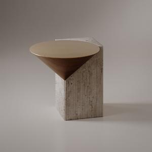 Table d'appoint ronde en métal au design moderne, table basse de qualité antique, taille personnalisée, en aluminium et laiton - Product Image 2