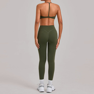 "2026 Women's Seamless Yoga Set 2 Piece Quick Dry Breathable Sports Bra High Waist <b>Butt</b> <b>Lift</b> <b>Leggings</b> Fitness Wear OEM ODM" - Product Image 4