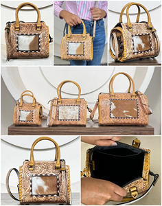 2026 Handmade Tooled Cowhide Leather Crossbody <b>Small</b> Handbags New Women Stylish Daily Carry Fashionable Travel Duffel <b>Bags</b> - Product Image 3