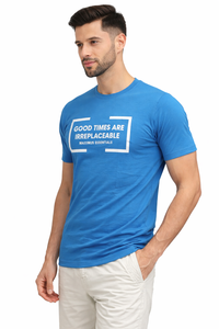 T-shirt col rond bleu ciel – Mélange de coton doux de qualité supérieure, conçu pour un confort respirant toute la journée - Product Image 2