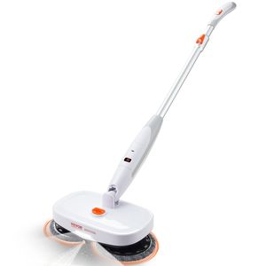 Doppio testa Cordless elettrico Mop LED faro 40 Min durata batteria serbatoio acqua pastiglie in microfibra per legno duro/piastrelle di pulizia del pavimento - Product Image 1