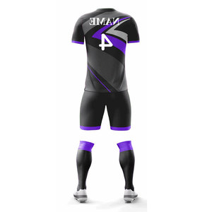 Football Uniform with Digital Print Customized Short Sleeve Matching Shorts Practice Wear Team Wear Club Uniform <b>Soccer</b> Suit - Product Image 3