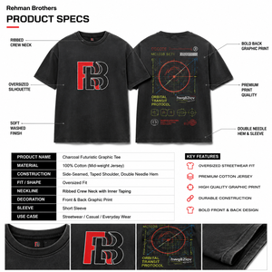 Men's Oversized Black T-Shirt With Red And <b>White</b> FB Logo Street Style Short Sleeve O-Neck Cotton Jersey Print Front <b>tshirt</b> - Product Image 5