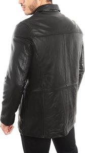Chaqueta de Cuero Genuino Personalizada para Hombre, Estilo Motero, Cierre de Botones, Alta Calidad, Logotipo Personalizado OEM, Venta al Por Mayor - Product Image 5