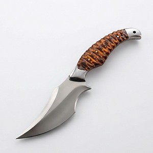 Wholesale Hand Forged Steel Fixed Blade Hunting <b>Knife</b> <b>Carved</b> Wood Handle Bulk OEM Custom Skinner <b>Knife</b> Manufacturer - Product Image 1
