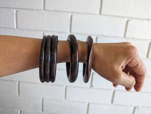Artistic Wooden <b>Bangle</b> Set Handcrafted Traditional Indian Jewelry Tradebyd - Product Image 1